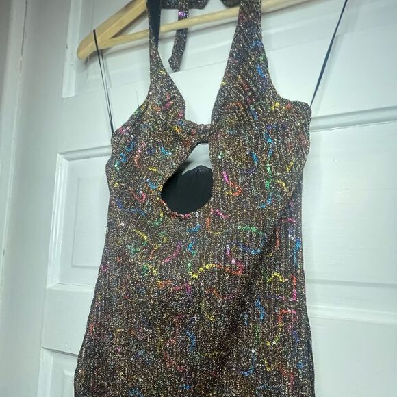 NWTs UO Gemma Sparkly Mini Dress Size XS - Picture 6 of 15